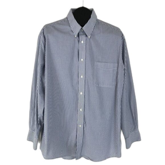 Lauren Ralph Lauren Button Down Shirt Men's 2XL  18 - 34/35 Striped Stretch - Picture 1 of 12